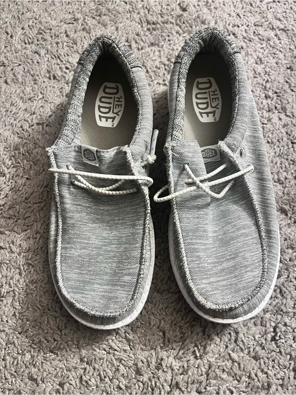Hey Dude Youth Slip-On Loafers in Light Gray